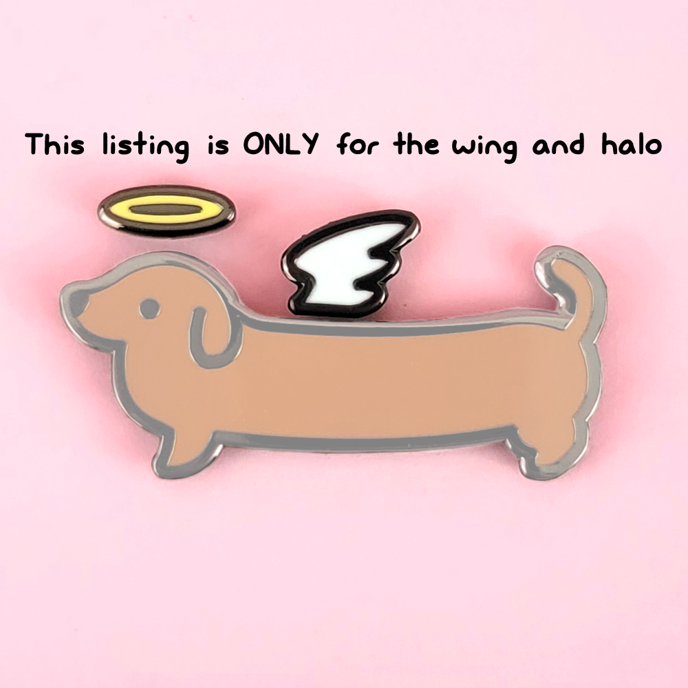 Weenie Dog Pin - Wing and Halo Accessories