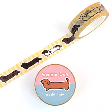 Weenie Dog Washi Tape - Long Coat Yellow