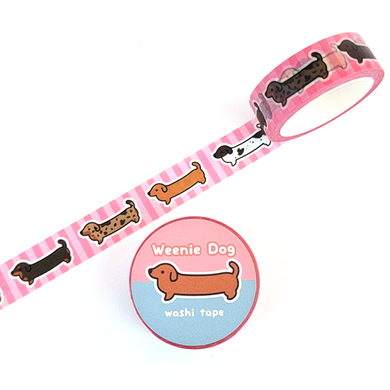 Weenie Dog Washi Tape - Short Coat Pink