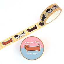 Weenie Dog Washi Tape - Wire Coat Yellow