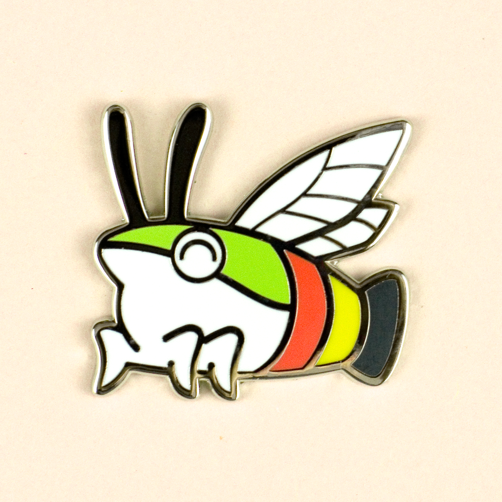 Pellucid Hawk Moth Pin - Flea Circus Designs