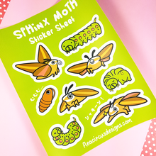 Sphinx Moth Sticker Sheet - Flea Circus Designs