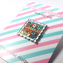 Poe Stamp Pin - Flea Circus Designs