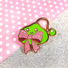 Slime With Bow Pin - Flea Circus Designs