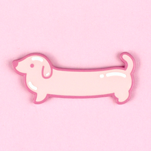 Weenie Dog Pin - Balloon (Pink) - Flea Circus Designs
