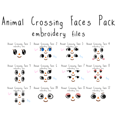 Animal Crossing Faces Pack - Flea Circus Designs