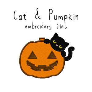 Cat and Pumpkin - Flea Circus Designs