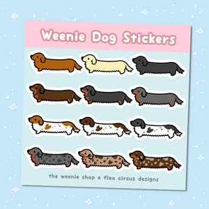 Weenie Dog Sticker Sheet (Long Coats)