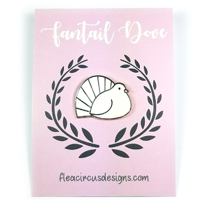 Fantail Dove Pin - Flea Circus Designs