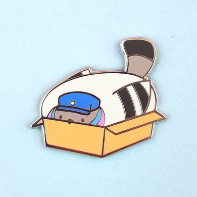 Pin Club Release! - Poe in a Box Pin - Flea Circus Designs
