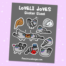 Pigeon Sticker Sheet - Flea Circus Designs